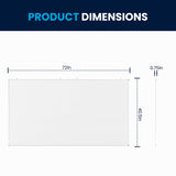 English Elm Commercial Grade Commercial 72" x 40" board, Aluminum Magnetic Dry Erase Board with Wall Mount, Marker Tray, Eraser, 3 Markers, 6 Magnets