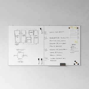 English Elm Commercial Grade Commercial 72" x 40" board, Aluminum Magnetic Dry Erase Board with Wall Mount, Marker Tray, Eraser, 3 Markers, 6 Magnets