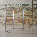 Commercial Grade Transparent Acrylic Mobile Partition with Lockable Casters, 72