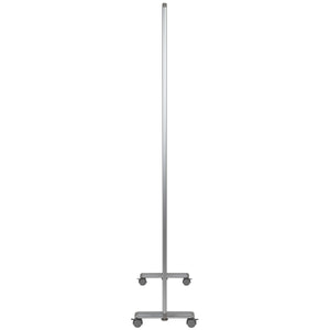 English Elm Commercial Grade Transparent Acrylic Mobile Partition with Lockable Casters, 72"H x 36"L