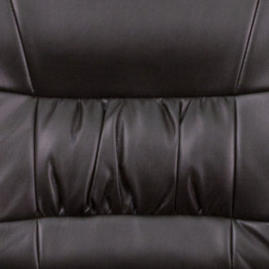 English Elm Commercial Grade LeatherSoft Executive Side Reception Chair with Black Metal Frame