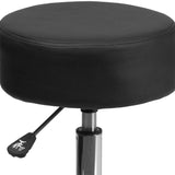 English Elm Commercial Grade Medical Ergonomic Stool with Chrome Base