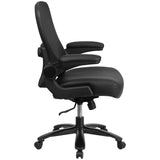 English Elm Commercial Grade Series Big & Tall 500 lb. Rated Mesh/LeatherSoft Executive Ergonomic Office Chair with Adjustable Lumbar