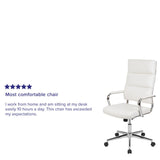 English Elm Commercial Grade High Back LeatherSoft Contemporary Panel Executive Swivel Office Chair