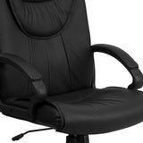 English Elm Commercial Grade High Back Leather Executive Swivel Office Chair with Arms