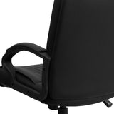 English Elm Commercial Grade High Back Leather Executive Swivel Office Chair with Arms