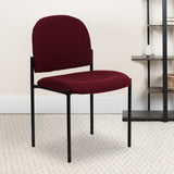 English Elm Commercial Grade Comfort Stackable Steel Side Reception Chair