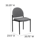 English Elm Commercial Grade Comfort Stackable Steel Side Reception Chair