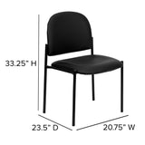 English Elm Commercial Grade Comfort Stackable Steel Side Reception Chair