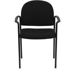 English Elm Commercial Grade Comfort Stackable Steel Side Reception Chair with Arms