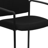 English Elm Commercial Grade Comfort Stackable Steel Side Reception Chair with Arms