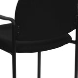 English Elm Commercial Grade Comfort Stackable Steel Side Reception Chair with Arms