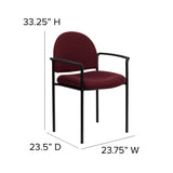 English Elm Commercial Grade Comfort Stackable Steel Side Reception Chair with Arms