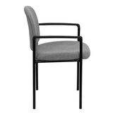 English Elm Commercial Grade Comfort Stackable Steel Side Reception Chair with Arms