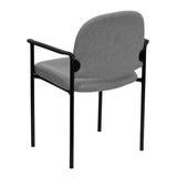 English Elm Commercial Grade Comfort Stackable Steel Side Reception Chair with Arms