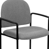 English Elm Commercial Grade Comfort Stackable Steel Side Reception Chair with Arms