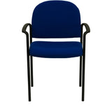 English Elm Commercial Grade Comfort Stackable Steel Side Reception Chair with Arms