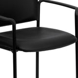 English Elm Commercial Grade Comfort Stackable Steel Side Reception Chair with Arms