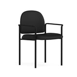 English Elm Commercial Grade Comfort Stackable Steel Side Reception Chair with Arms