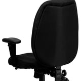 English Elm Commercial Grade High Back Fabric Multifunction Ergonomic Executive Swivel Office Chair with Adjustable Arms