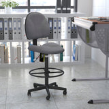 English Elm Commercial Grade Fabric Drafting Chair (Cylinders: 22.5''-27''H or 26''-30.5''H)