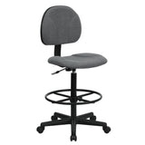 English Elm Commercial Grade Fabric Drafting Chair (Cylinders: 22.5''-27''H or 26''-30.5''H)