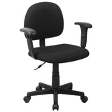 English Elm Commercial Grade Mid-Back Fabric Swivel Task Office Chair with Adjustable Arms