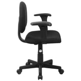 English Elm Commercial Grade Mid-Back Fabric Swivel Task Office Chair with Adjustable Arms