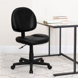 Commercial Grade Mid-Back LeatherSoft Swivel Ergonomic Task Office Chair with Back Depth Adjustment