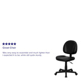 English Elm Commercial Grade Mid-Back LeatherSoft Swivel Ergonomic Task Office Chair with Back Depth Adjustment