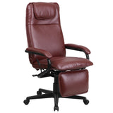 English Elm Commercial Grade High Back LeatherSoft Executive Reclining Ergonomic Swivel Office Chair with Arms