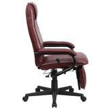 English Elm Commercial Grade High Back LeatherSoft Executive Reclining Ergonomic Swivel Office Chair with Arms