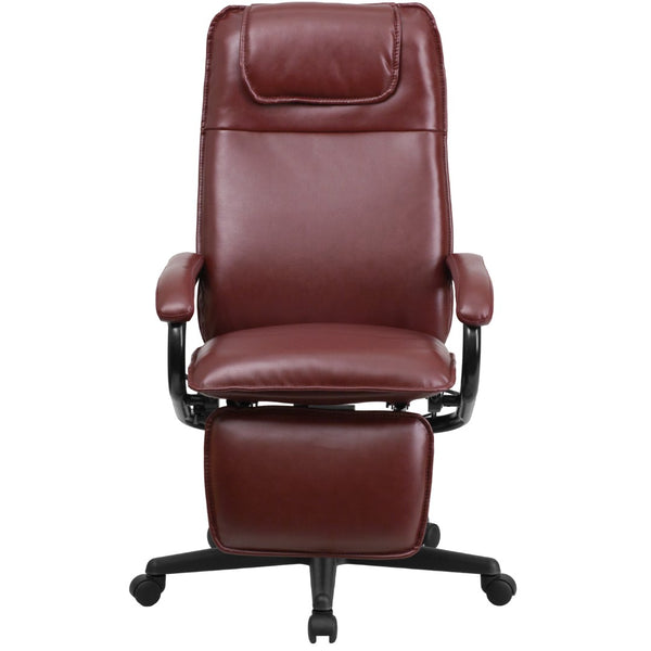 English Elm Commercial Grade High Back LeatherSoft Executive Reclining Ergonomic Swivel Office Chair with Arms