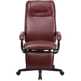 English Elm Commercial Grade High Back LeatherSoft Executive Reclining Ergonomic Swivel Office Chair with Arms