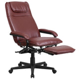 English Elm Commercial Grade High Back LeatherSoft Executive Reclining Ergonomic Swivel Office Chair with Arms