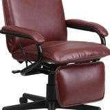 English Elm Commercial Grade High Back LeatherSoft Executive Reclining Ergonomic Swivel Office Chair with Arms