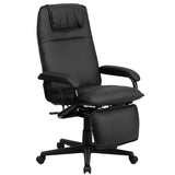 English Elm Commercial Grade High Back LeatherSoft Executive Reclining Ergonomic Swivel Office Chair with Arms