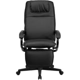 English Elm Commercial Grade High Back LeatherSoft Executive Reclining Ergonomic Swivel Office Chair with Arms