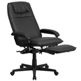 English Elm Commercial Grade High Back LeatherSoft Executive Reclining Ergonomic Swivel Office Chair with Arms