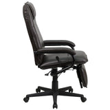 English Elm Commercial Grade High Back LeatherSoft Executive Reclining Ergonomic Swivel Office Chair with Arms