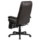 English Elm Commercial Grade High Back LeatherSoft Executive Reclining Ergonomic Swivel Office Chair with Arms