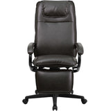 English Elm Commercial Grade High Back LeatherSoft Executive Reclining Ergonomic Swivel Office Chair with Arms