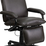 English Elm Commercial Grade High Back LeatherSoft Executive Reclining Ergonomic Swivel Office Chair with Arms