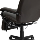 English Elm Commercial Grade High Back LeatherSoft Executive Reclining Ergonomic Swivel Office Chair with Arms