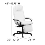 English Elm Commercial Grade High Back LeatherSoft Executive Reclining Ergonomic Swivel Office Chair with Arms