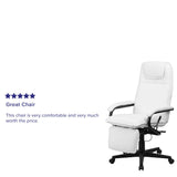 English Elm Commercial Grade High Back LeatherSoft Executive Reclining Ergonomic Swivel Office Chair with Arms