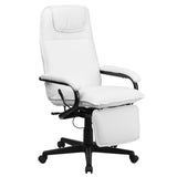 English Elm Commercial Grade High Back LeatherSoft Executive Reclining Ergonomic Swivel Office Chair with Arms