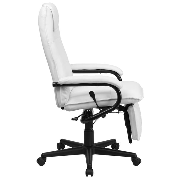 English Elm Commercial Grade High Back LeatherSoft Executive Reclining Ergonomic Swivel Office Chair with Arms