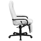 English Elm Commercial Grade High Back LeatherSoft Executive Reclining Ergonomic Swivel Office Chair with Arms