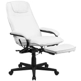 English Elm Commercial Grade High Back LeatherSoft Executive Reclining Ergonomic Swivel Office Chair with Arms